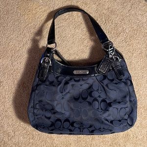 Vintage dual pocket Coach handbag
